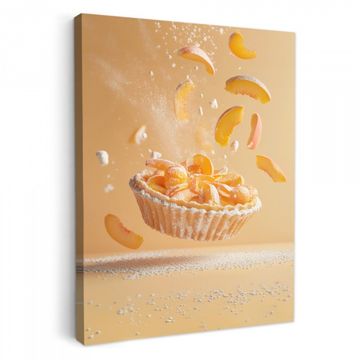 Tableau sur toile - Pêche - Aliments - Gâteau - Orange