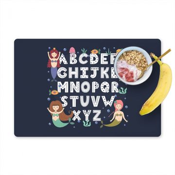 Sets de table - Illustration de l'alphabet avec des sirènes