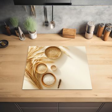 Protection plaque induction - Céréales - Bois - Bol - Beige