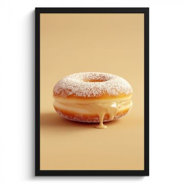 Cadre Photo - Donut - Crémeux - Sucre en poudre - Beige