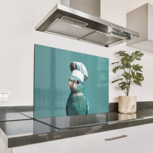 Fond de hotte - Perruche - Oiseau - Chapeau de cuisinier - Mignon