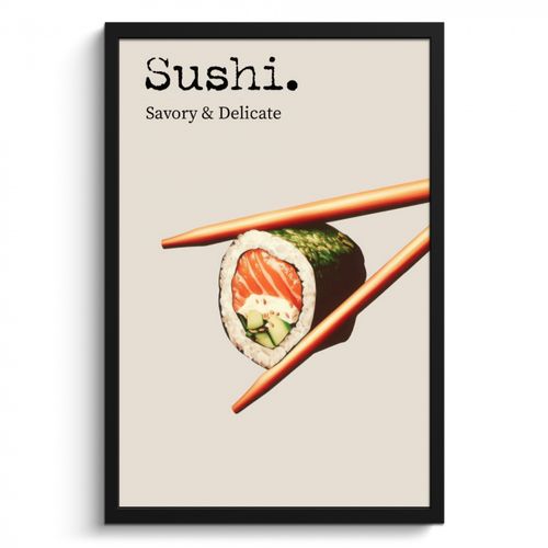 Cadre Photo - Sushi - Saumon - Riz - Japonais