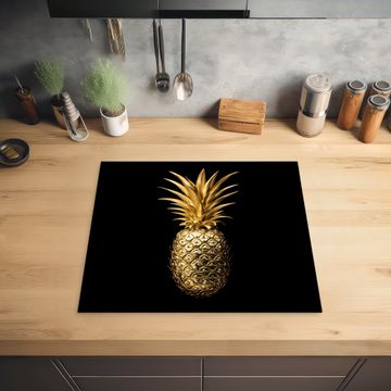 Protection plaque induction - Ananas - Noir - Or - Luxe