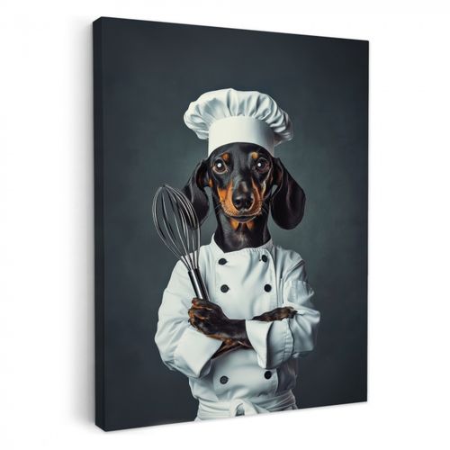 Tableau sur toile - Chien - Garde - Cuisinier