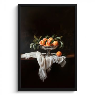 Cadre Photo - Nature morte - Pêches - Vintage