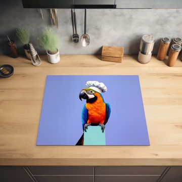 Protection plaque induction - Perroquet - Toque - Oiseau - Sympa