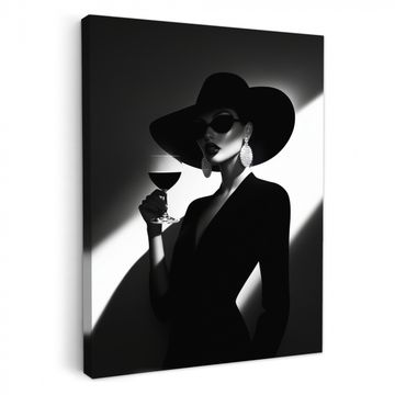 Tableau sur toile - Femme - Vin - Chic