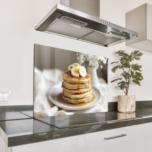 Fond de hotte - Crêpes - Banane - Sirop - Blanc - Beige