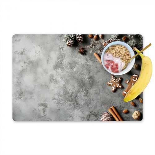 Sets de table - Noël - Pâtisserie - Gris - Rural