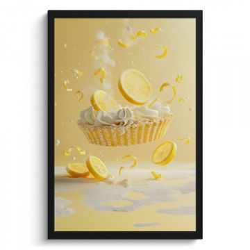 Cadre Photo - Citron - Gâteau - Alimentaire - Jaune