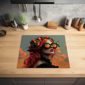 Protection plaque induction - Femme - Couronne - Tomate - Bascilicum - Lunettes de soleil