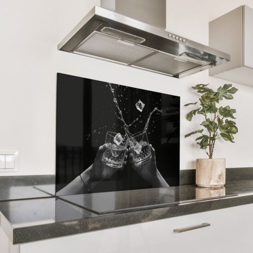 Fond de hotte - Verres Whicky - Ice - Splashes - Noir