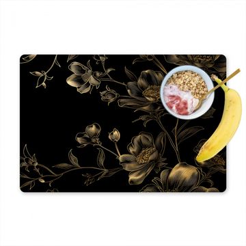 Sets de table - Jardin de minuit en or monochrome
