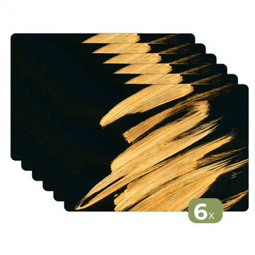 Sets de table - Traits d'or : Pinceau et élégance