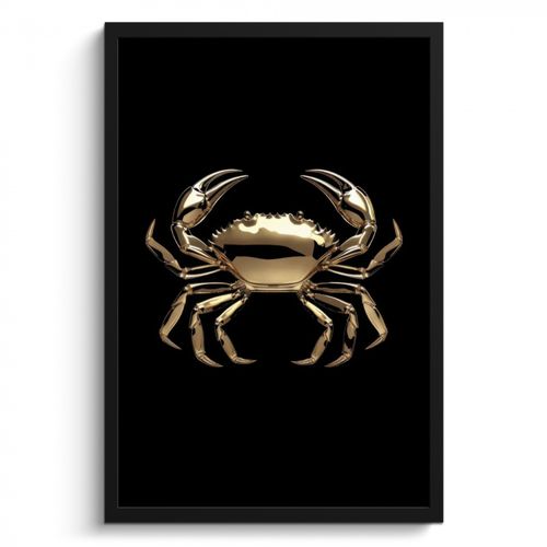 Cadre Photo - Or - Crabe - Animaux - Noir