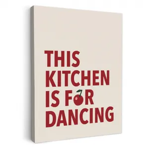 Tableau sur toile - Rouge - Citation - Cerise