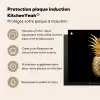 Ananas - Zwart - Goud - Luxe Inductie beschermer vinyl 3mm middel -zzzzzzusp-haakje_FR