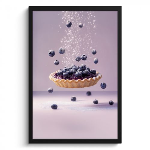 Cadre Photo - Alimentation - Gâteau - Baies - Bleu