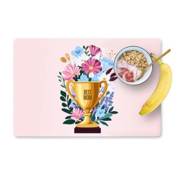 Trophée - Meilleure Maman - Fleurs - Colorées
