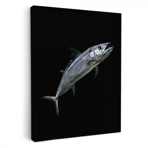 Tableau sur toile - Maquereau - Poisson - Noir