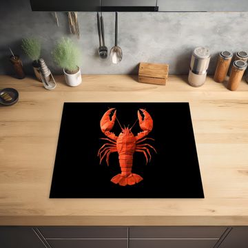 Protection plaque induction - Homard - Papier - Papier origami - Rouge