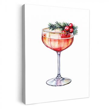 Tableau sur toile - Cocktail - Fête - Hiver - Décoration