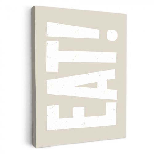 Tableau sur toile - Alimentation - Décoration - Beige - Blanc