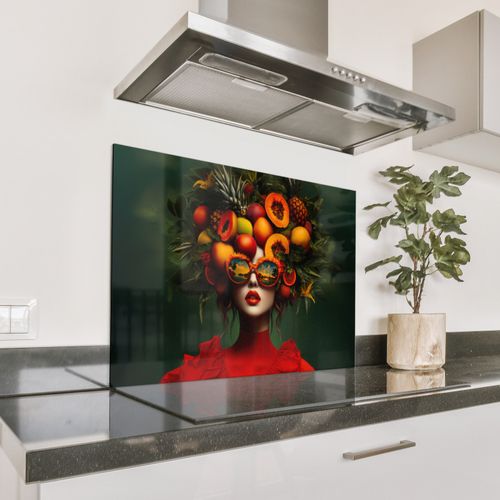 Fond de hotte - Femme - Fruits - Papaye - Ananas