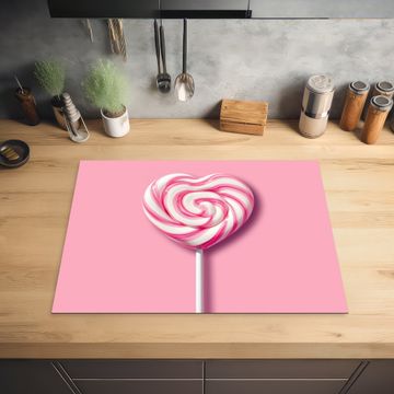 Protection plaque induction - Bonbons - Sucettes - Coeur - Rose