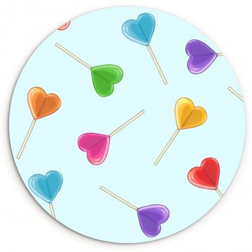 Tableau rond - Sucette - Arc-en-ciel - Bonbons