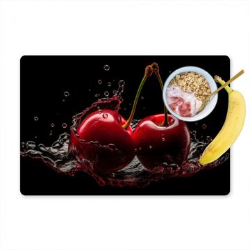 Sets de table - Cerise - Rouge - Fruit - Eau - Noir