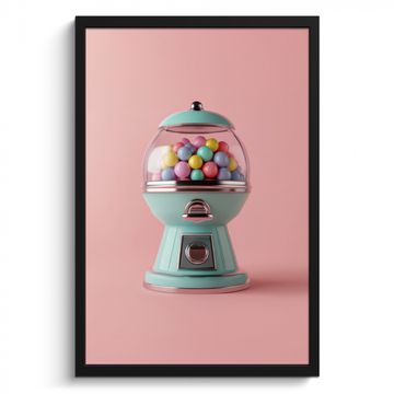 Cadre Photo - Chewing-gum - Rétro - Bonbons - Rose