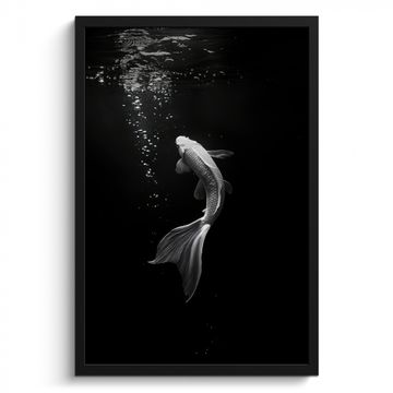 Cadre Photo - Koi - Poisson - Blanc - Noir