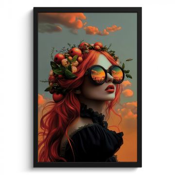 Cadre Photo - Femme - Couronne - Tomate - Bascilicum - Lunettes de soleil