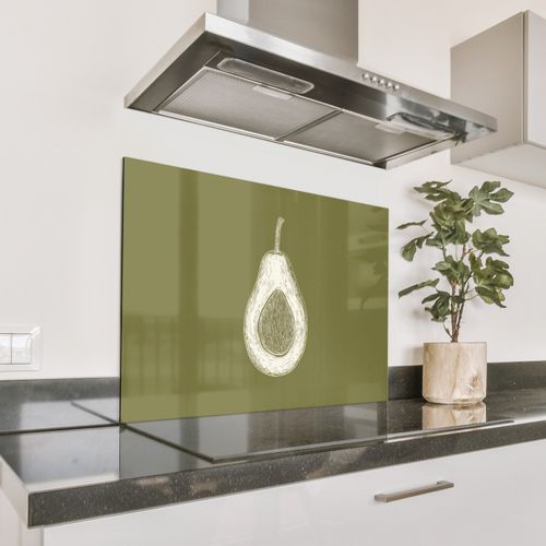 Fond de hotte - Avocat - Minimaliste - Illustration - Vert