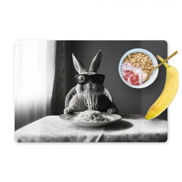 Sets de table - Lapin - Lapin - Lunettes de soleil - Nappe - Pâtes - Mignon