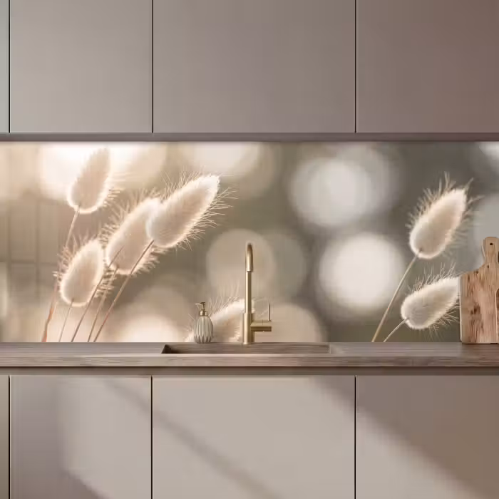 Crédence cuisine - Hazetail grass - Blanc - Sunlight