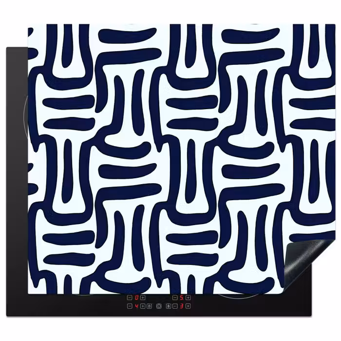 Protection plaque induction - Abstrait - Moderne - Bleu