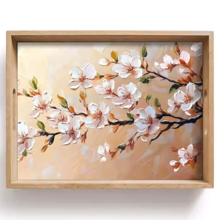 Plateau - Branches fleuries - Pittoresque - Rose