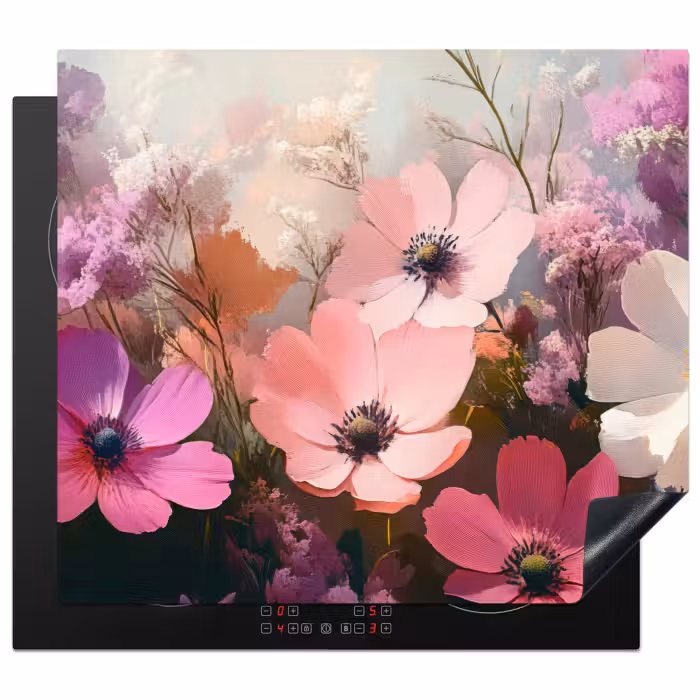 Protection plaque induction - Fleurs - colorées - floraison