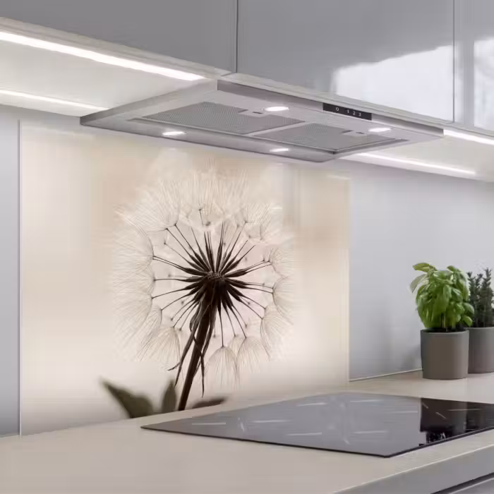 Fond de hotte - Pissenlit - Minimaliste - Blanc