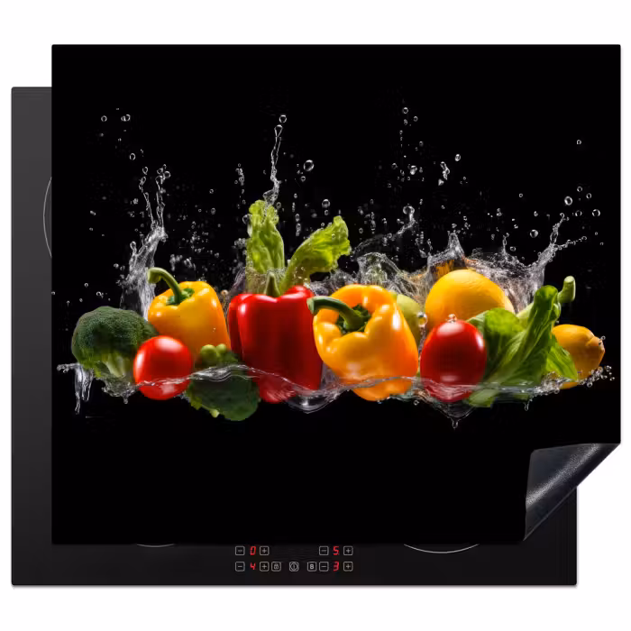 Protection plaque induction - Piment doux - Eau - Légumes - Noir