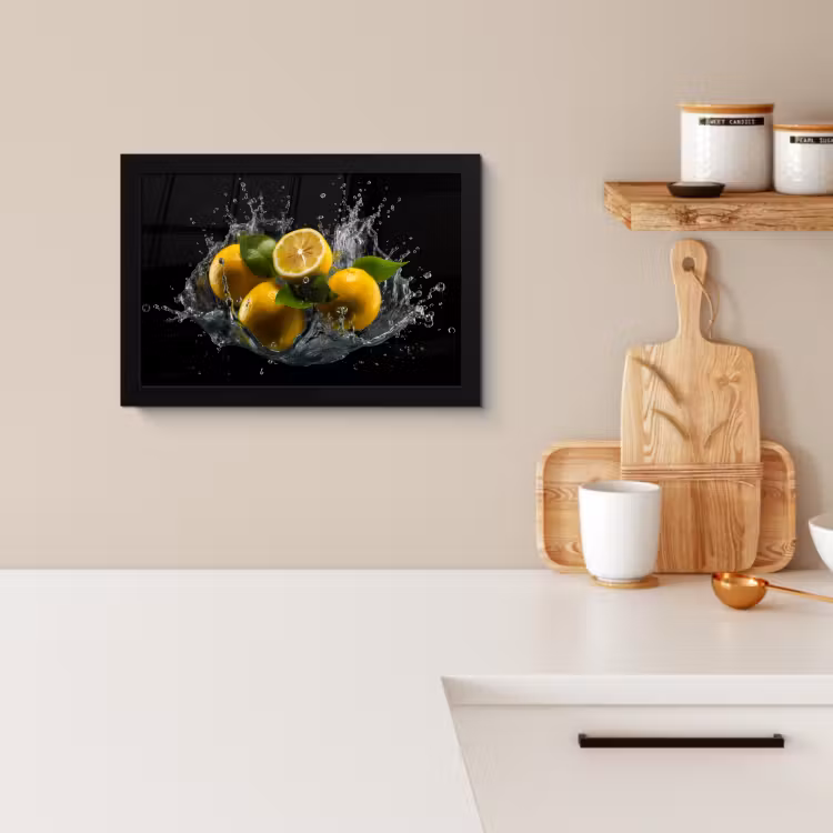 Cadre Photo - Citron - Fruit - Jaune - Noir — 2