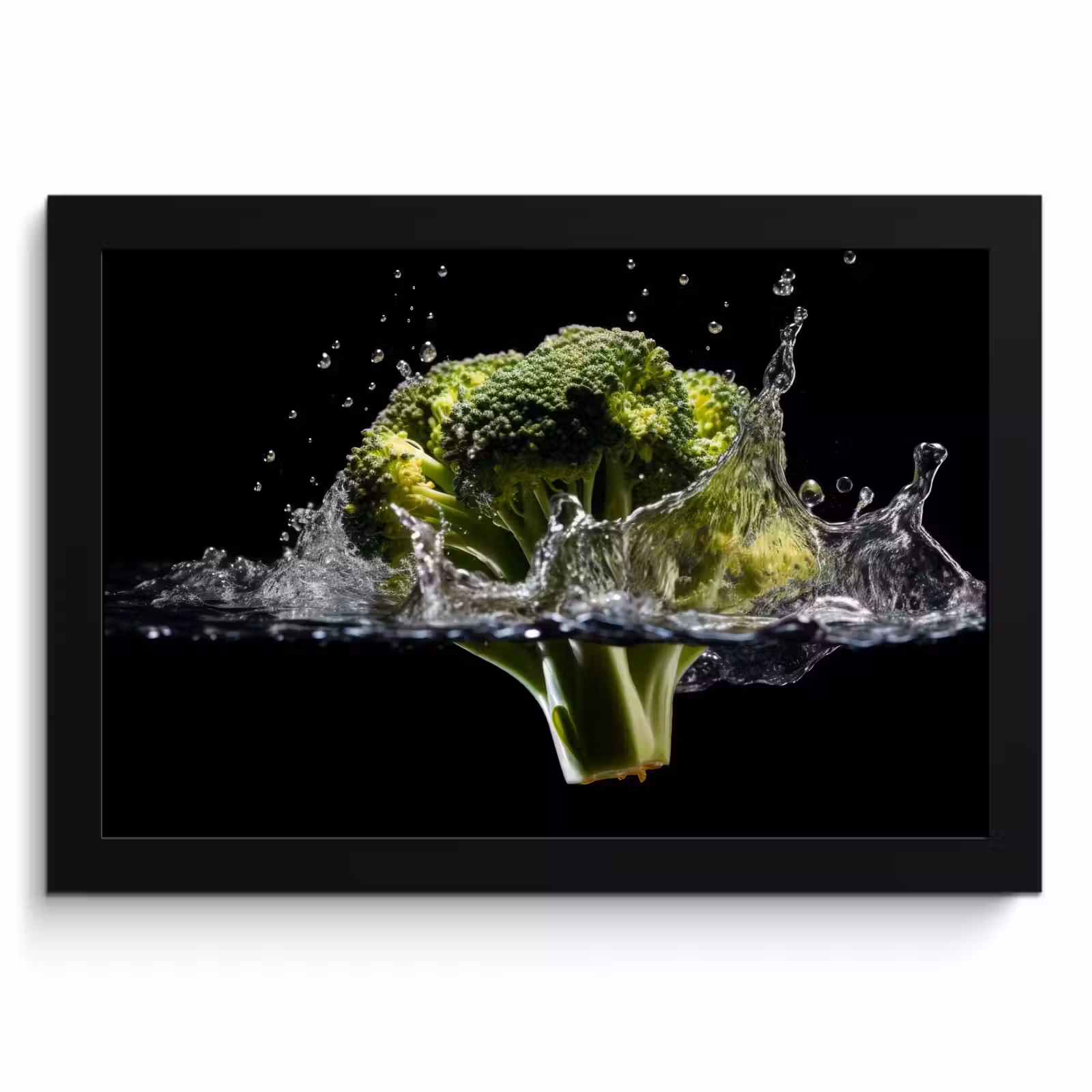 Cadre Photo - Brocoli - Vert - Eau - Noir — 1