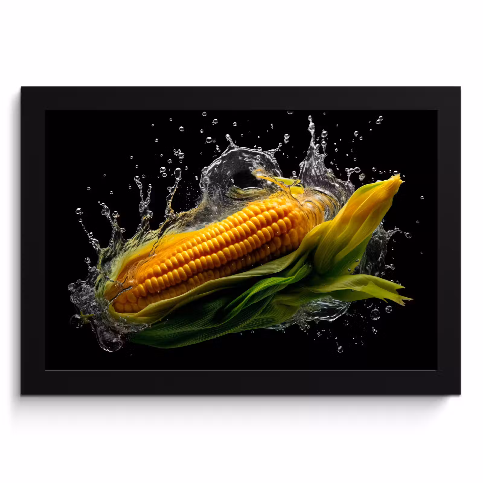 Cadre Photo - Maïs - Légumes - Plantes - Noir - Eau — 1