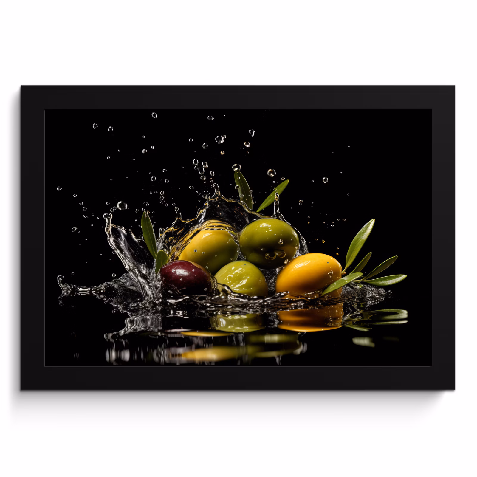 Cadre Photo - Olives - Vertes - Eau - Noires — 1