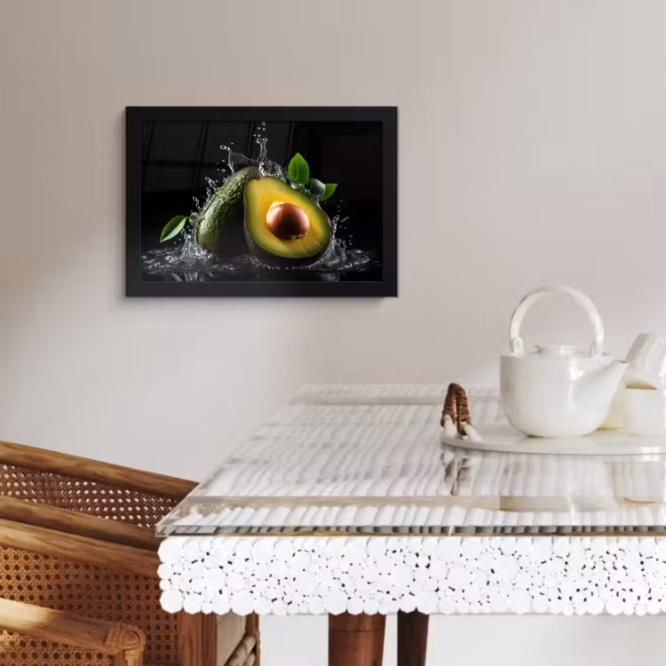 Cadre Photo - Avocat - Légume - Feuille - Eau - Noir - Vert — 3