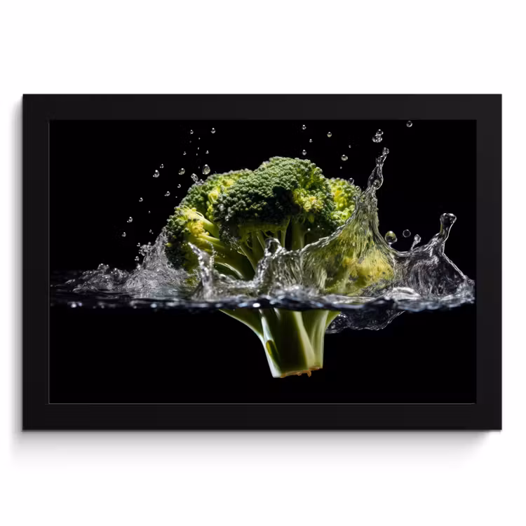 Cadre Photo - Brocoli - Vert - Eau - Noir — 1