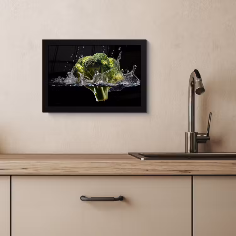 Cadre Photo - Brocoli - Vert - Eau - Noir — 2