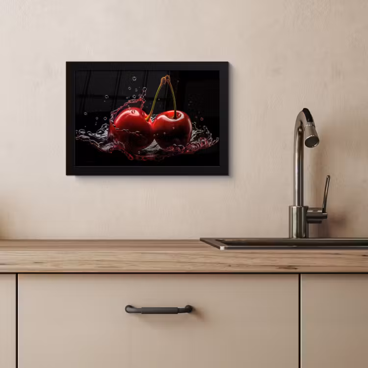 Cadre Photo - Cerise - Rouge - Fruit - Eau - Noir — 4